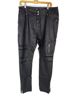 CITY CHIC  Womens Plus Y2K Cargo Rocker Motorcycle Pants Zippers Lace Vents 18